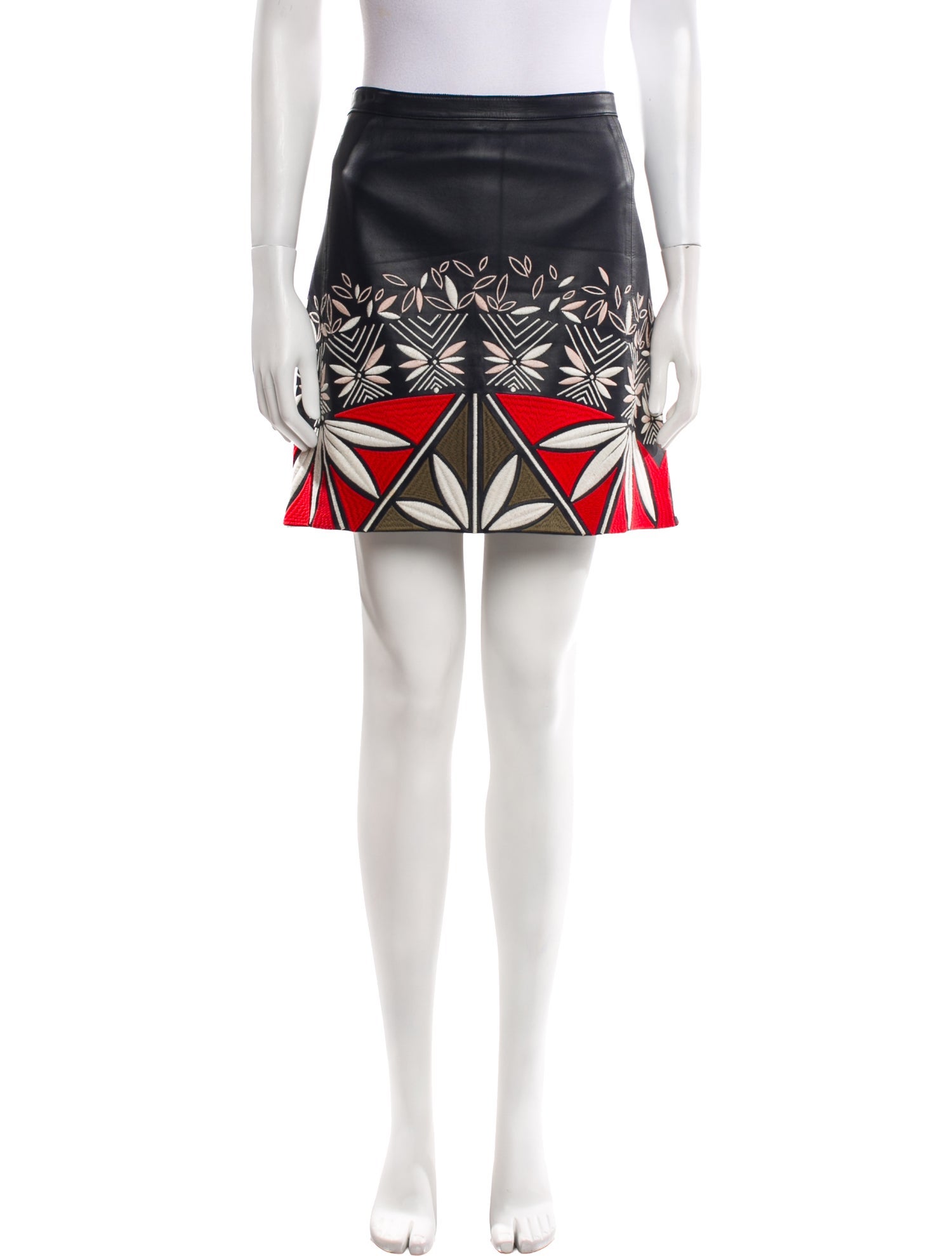 Tory Burch Leather Mini Skirt