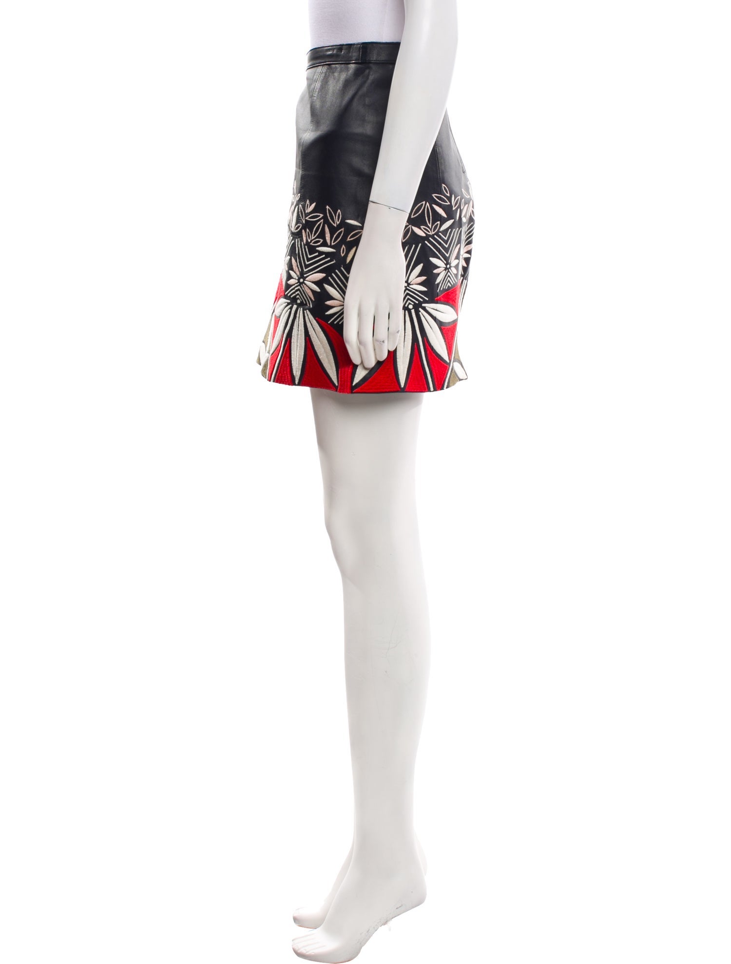 Tory Burch Leather Mini Skirt