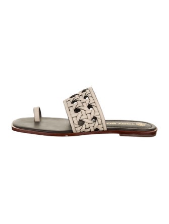 Tory Burch Leather Lasercut Accents Slides