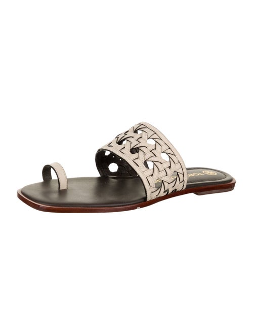 Tory Burch Leather Lasercut Accents Slides