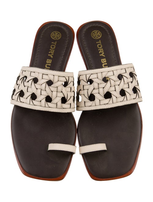 Tory Burch Leather Lasercut Accents Slides
