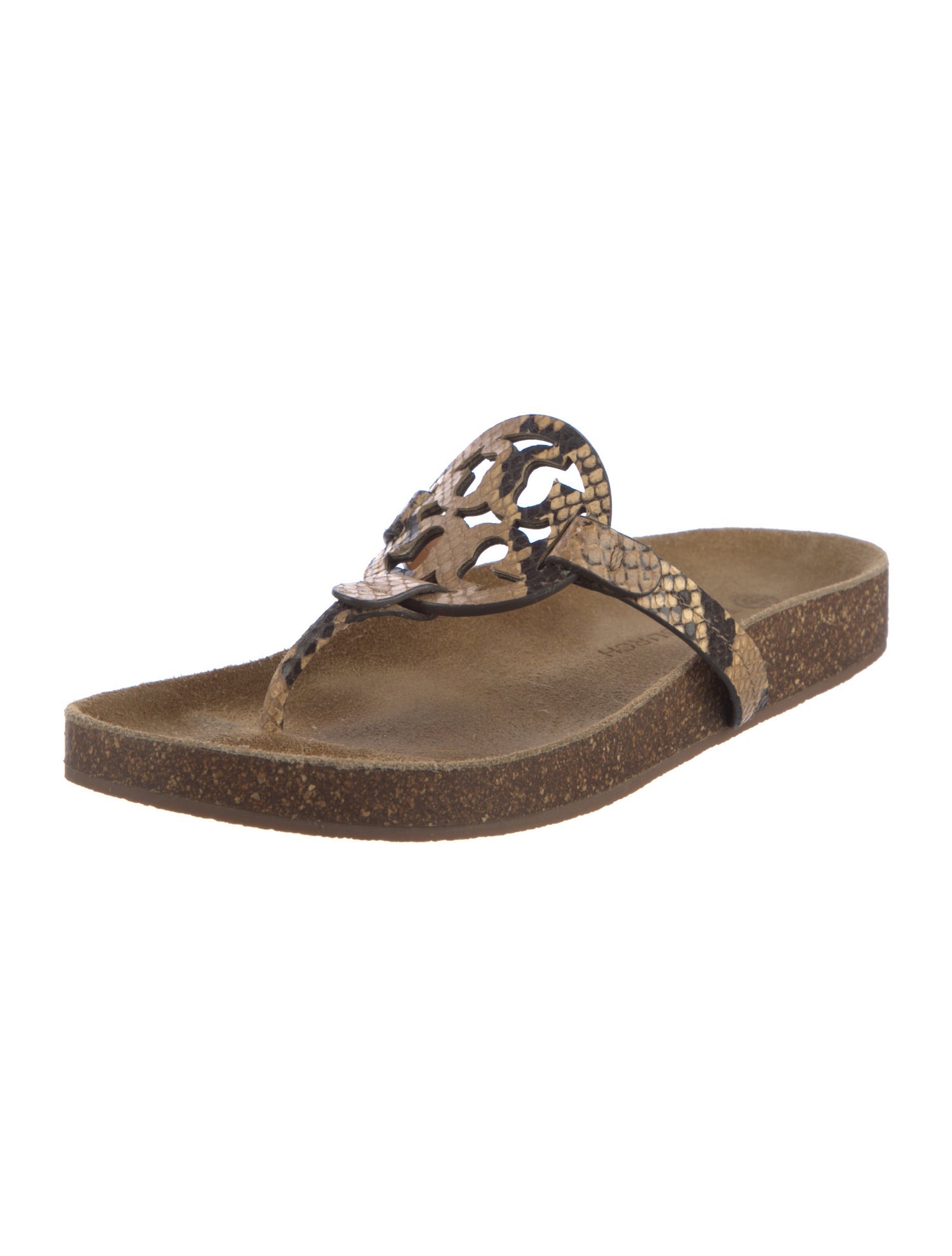 Tory Burch Leather Printed Slides