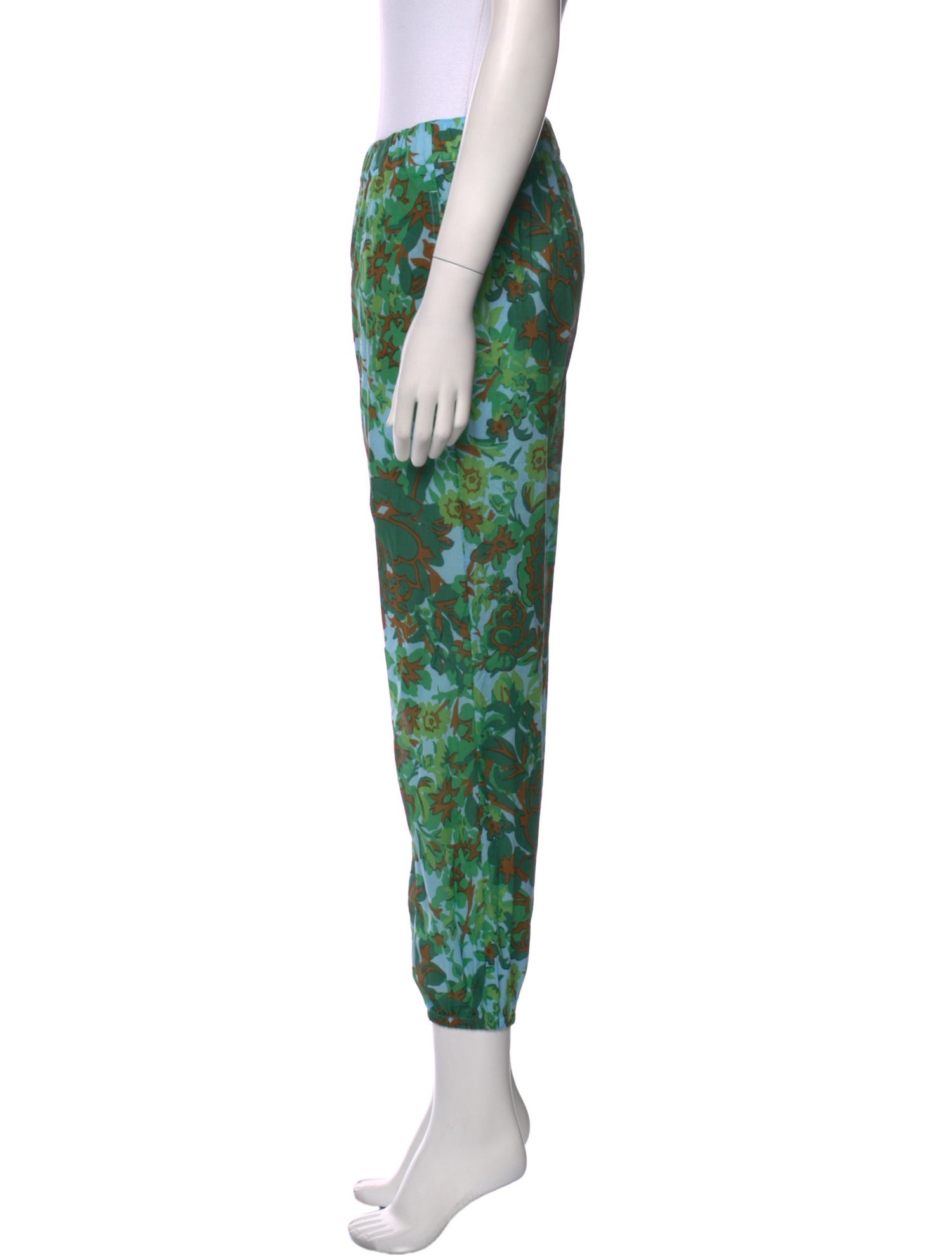 Tory Burch Floral Print Skinny Leg Pants
