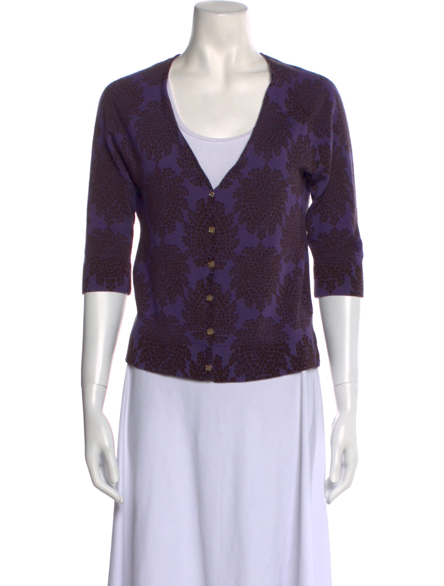Tory Burch Merino Wool Printed Sweater