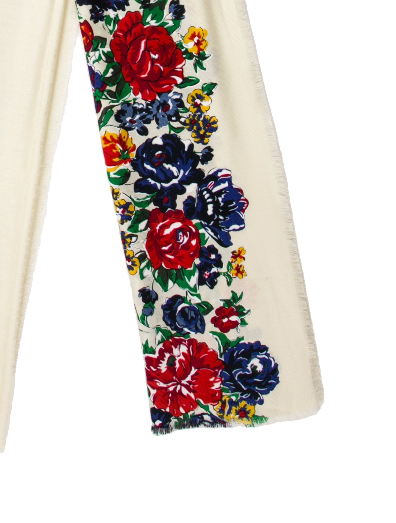 Tory Burch Wool Floral Print Scarf w/ Tags