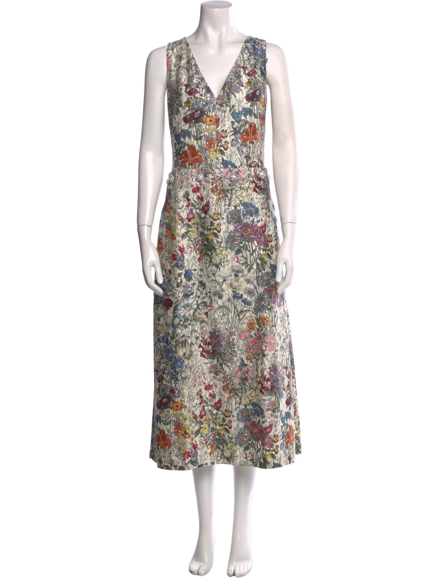 Tory Burch Floral Print Long Dress