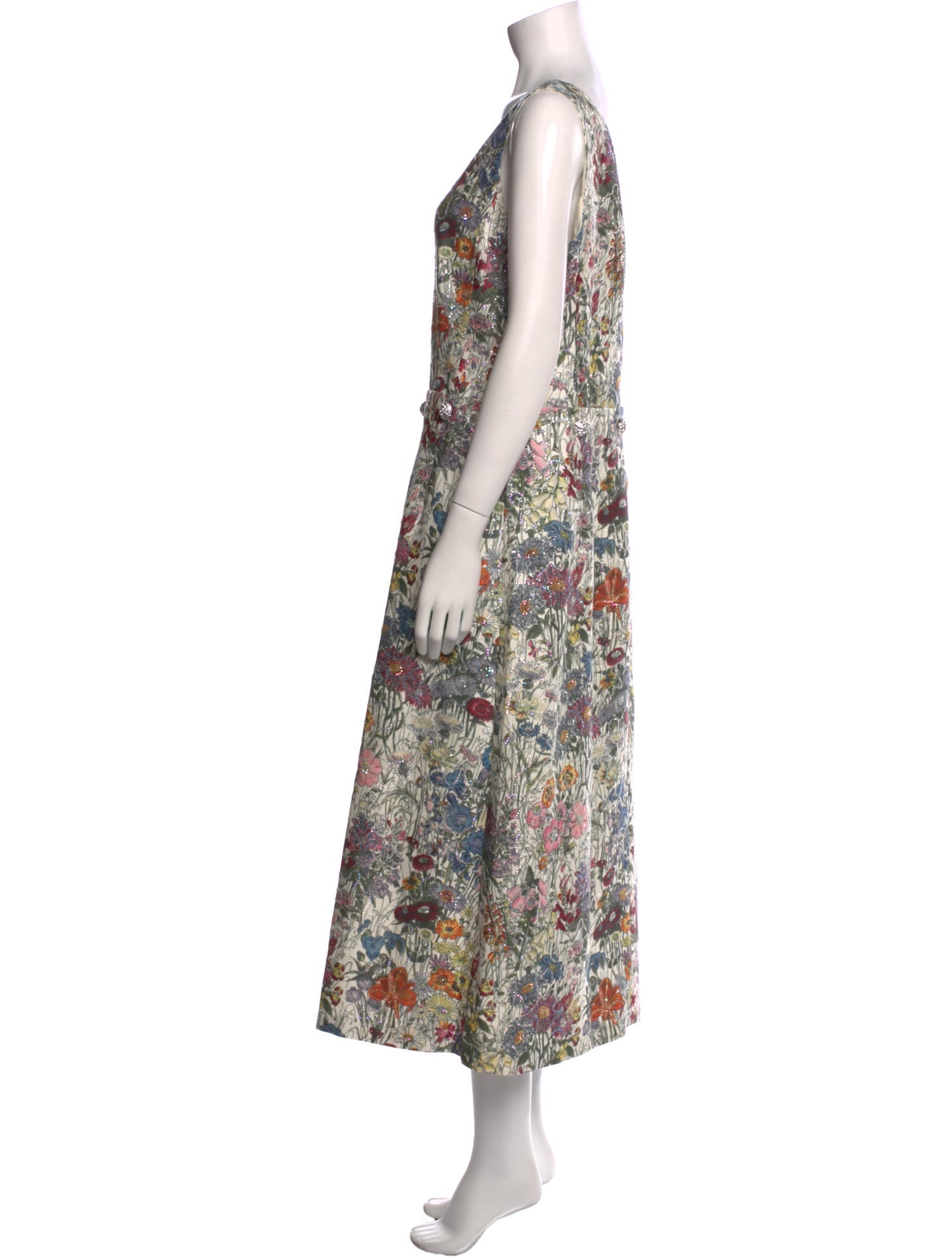 Tory Burch Floral Print Long Dress