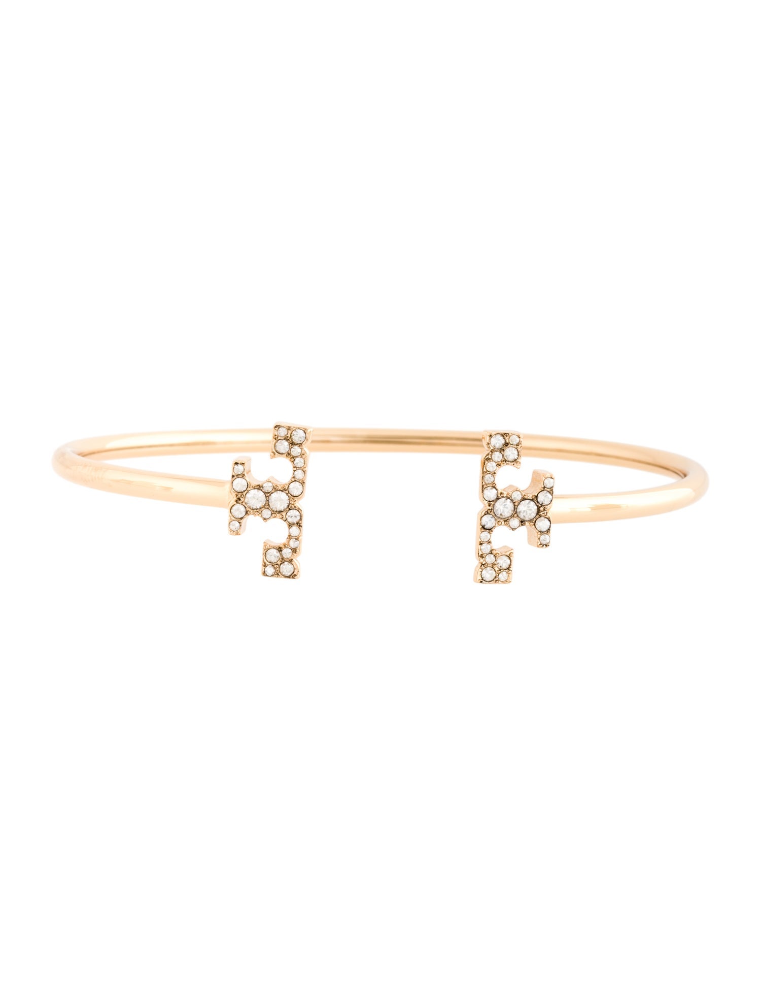 Tory Burch Crystal Eleanor Pave Flex Cuff Bracelet