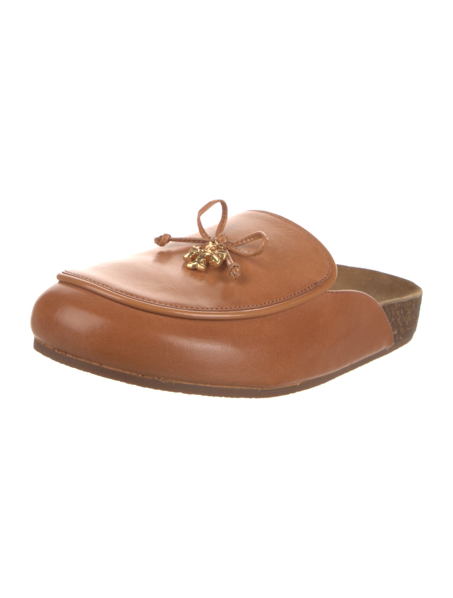 Tory Burch Leather Bow Accents Mules