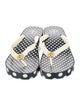 Tory Burch Patent Leather Polka Dot Print Flip Flops