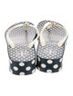 Tory Burch Patent Leather Polka Dot Print Flip Flops