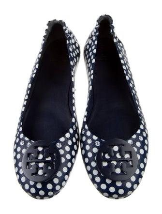 Tory Burch Leather Polka Dot Print Flats