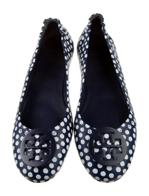 Tory Burch Leather Polka Dot Print Flats