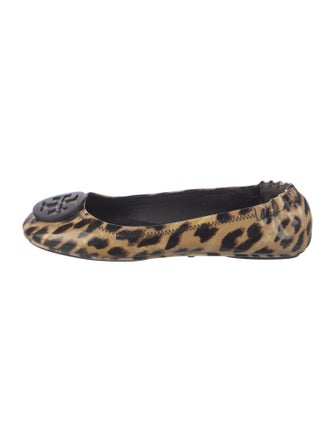 Tory Burch Patent Leather Animal Print Ballet Flats