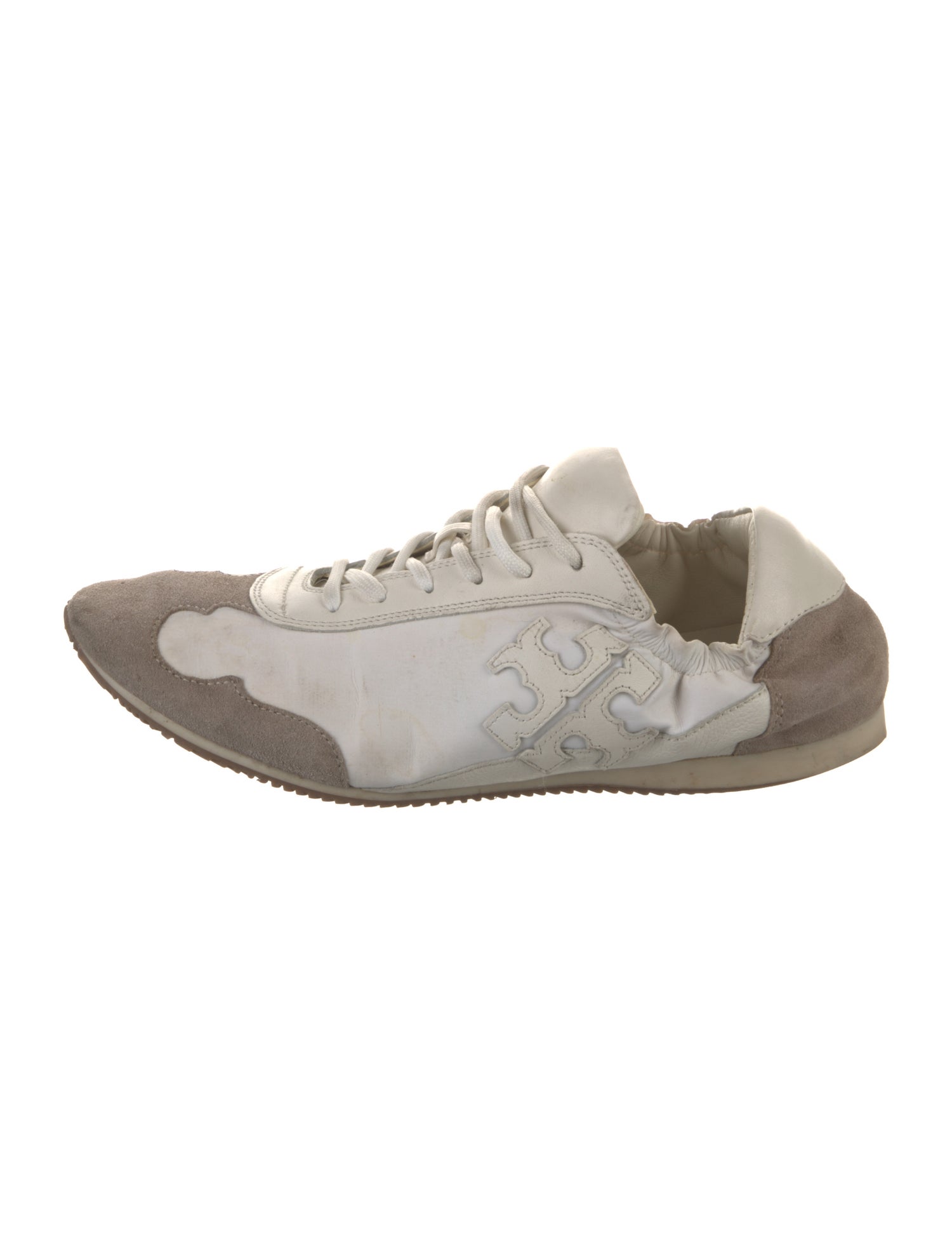 Tory Burch Leather Colorblock Pattern Sneakers