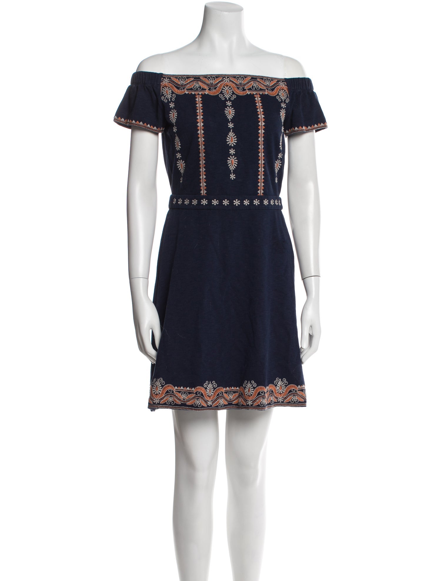 Tory Burch Off-The-Shoulder Mini Dress