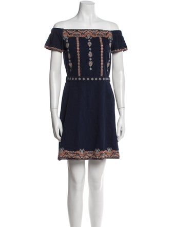 Tory Burch Off-The-Shoulder Mini Dress
