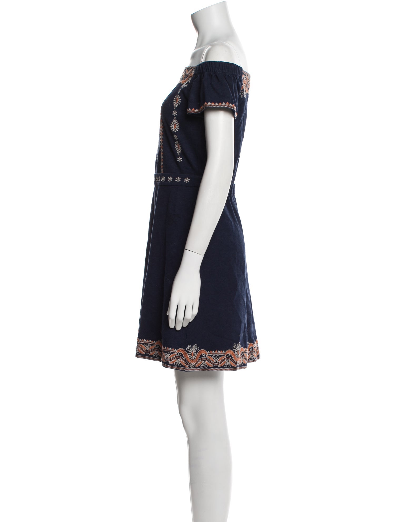 Tory Burch Off-The-Shoulder Mini Dress