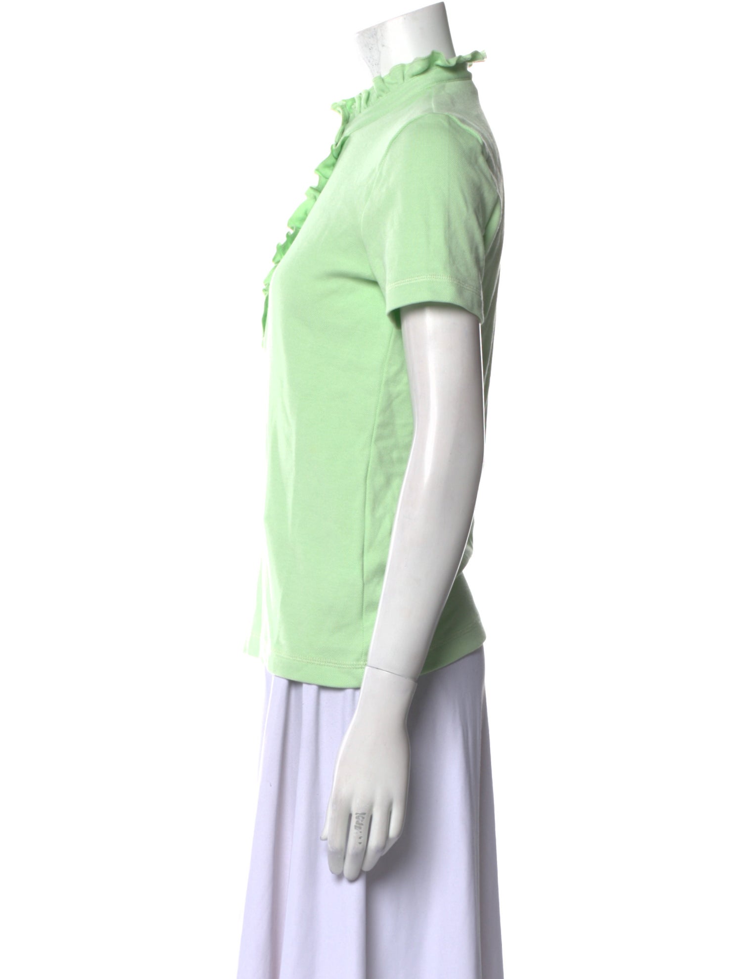 Tory Burch Mock Neck Short Sleeve Polo