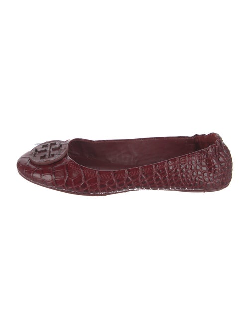 Tory Burch Leather Animal Print Ballet Flats