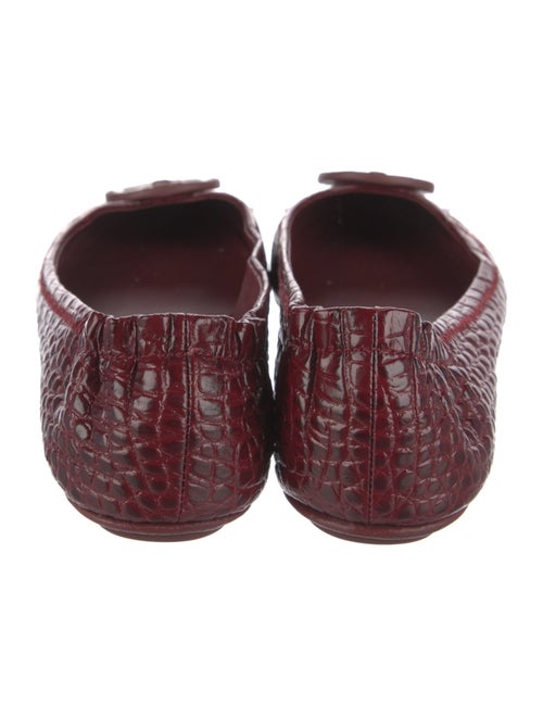 Tory Burch Leather Animal Print Ballet Flats