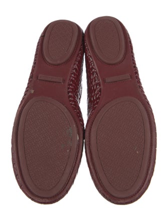 Tory Burch Leather Animal Print Ballet Flats