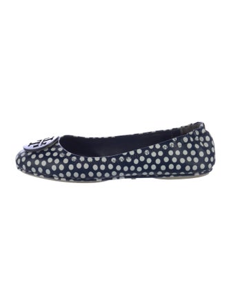Tory Burch Leather Polka Dot Print Flats