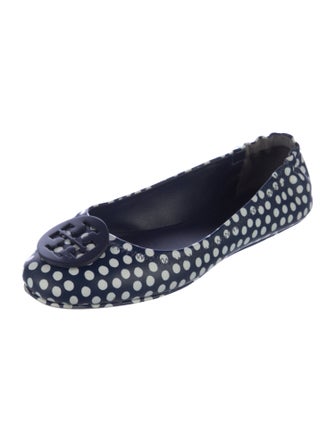 Tory Burch Leather Polka Dot Print Flats