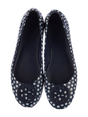 Tory Burch Leather Polka Dot Print Flats