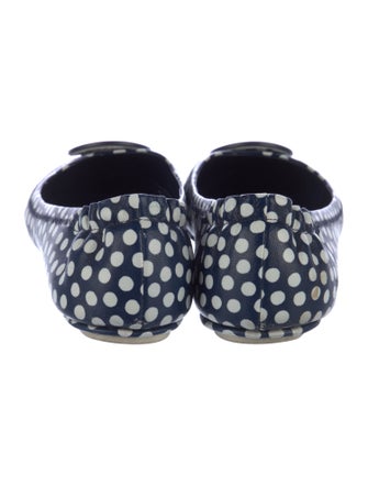 Tory Burch Leather Polka Dot Print Flats