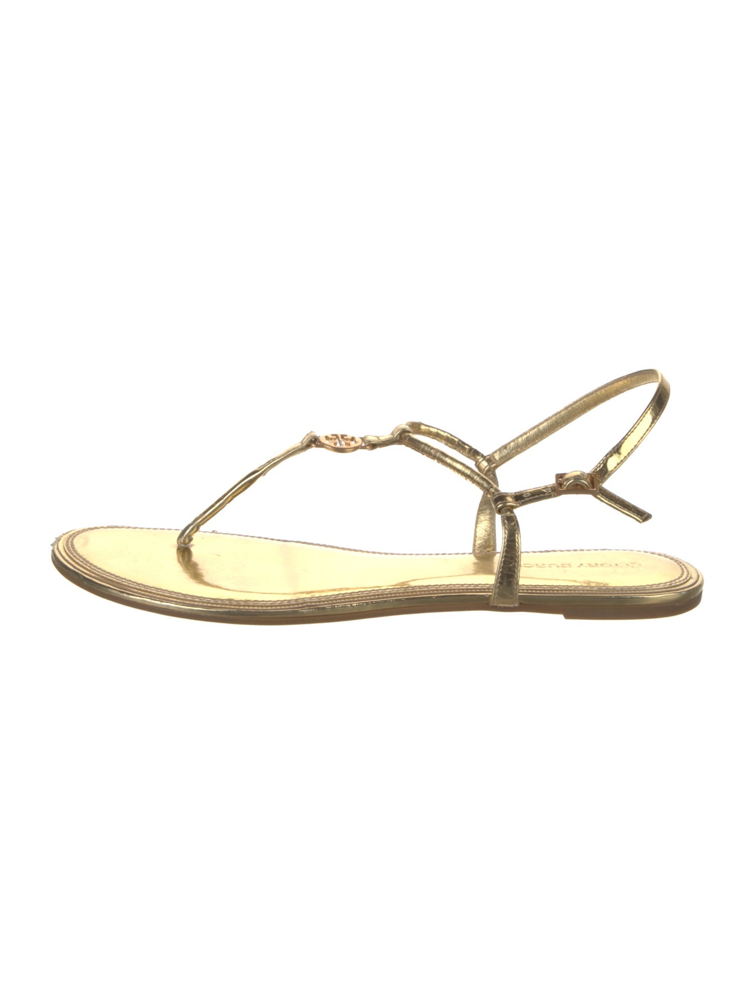 Tory Burch Patent Leather T-Strap Sandals