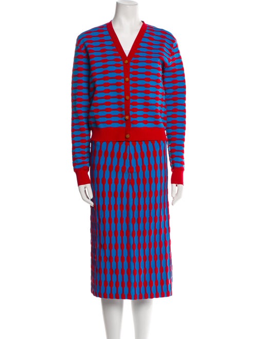 Tory Burch Printed Grosgrain Trim Skirt Set