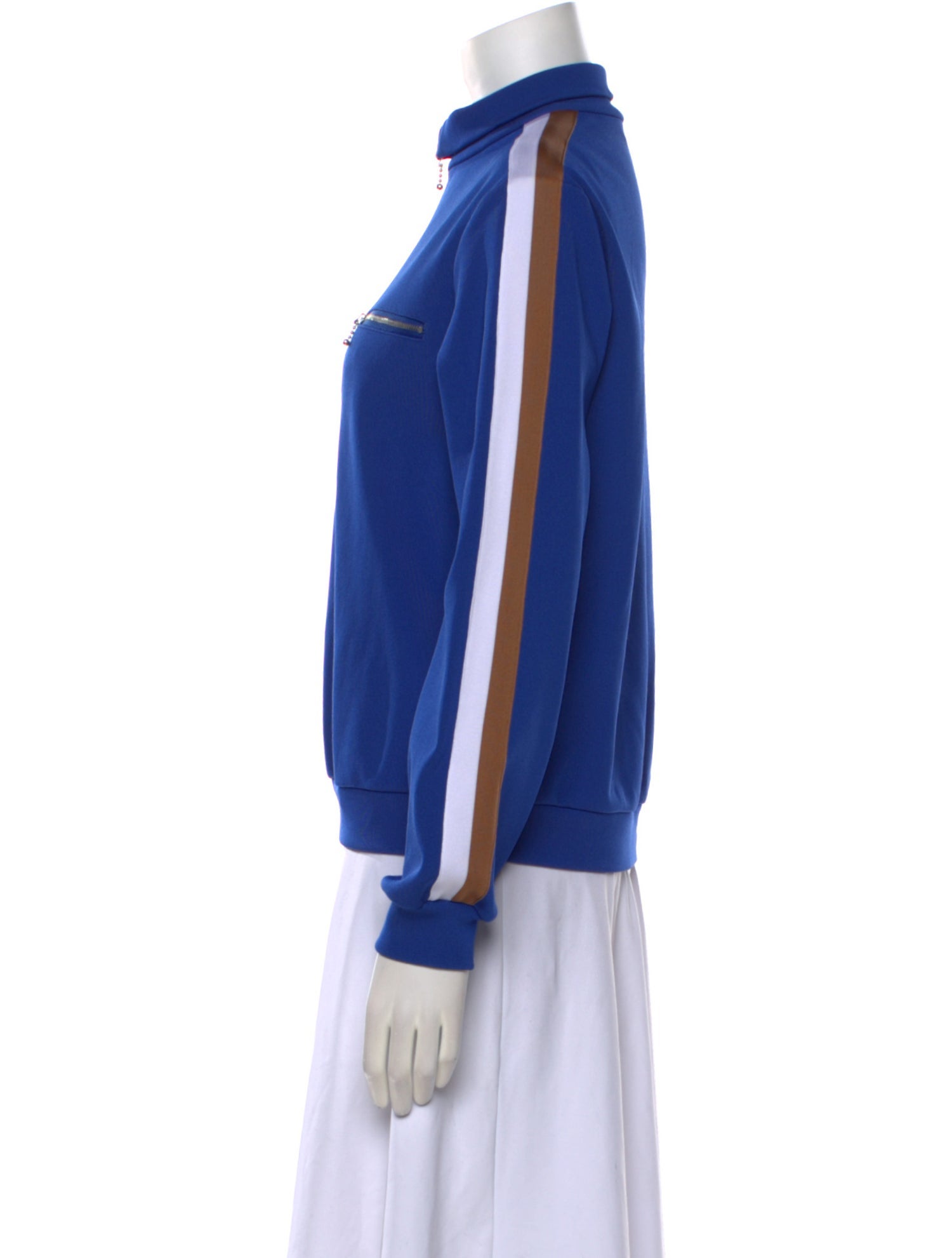 Tory Burch Mock Neck Long Sleeve Sweatshirt