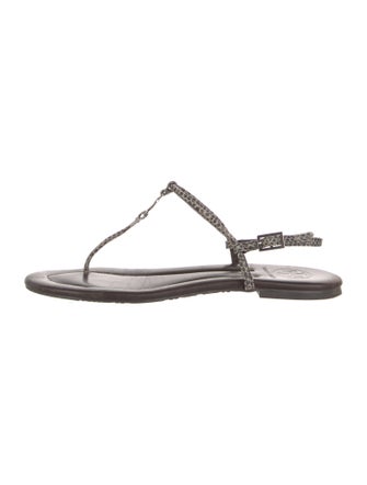 Tory Burch Leather T-Strap Sandals