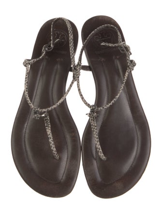Tory Burch Leather T-Strap Sandals