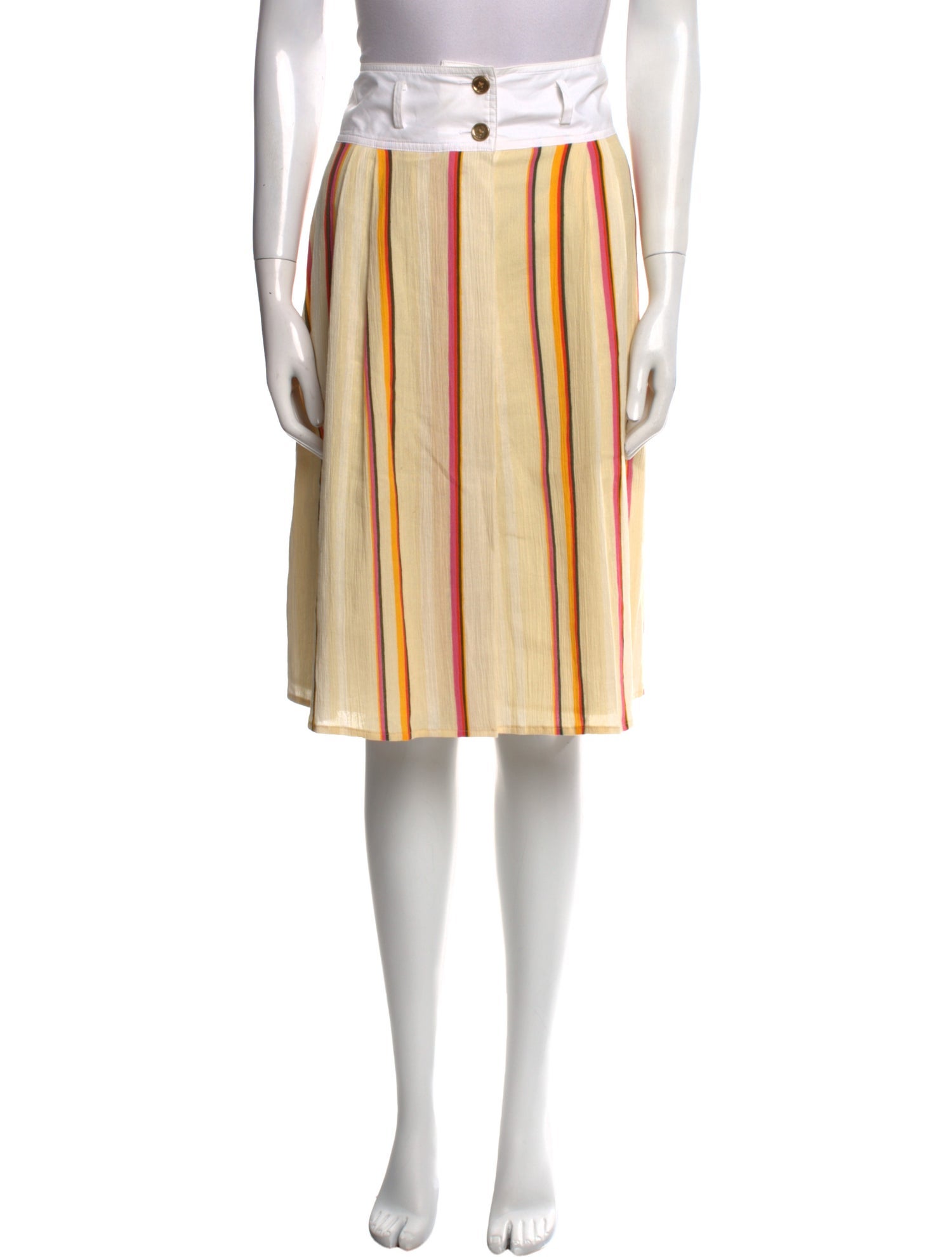 Tory Burch Striped Knee-Length Skirt