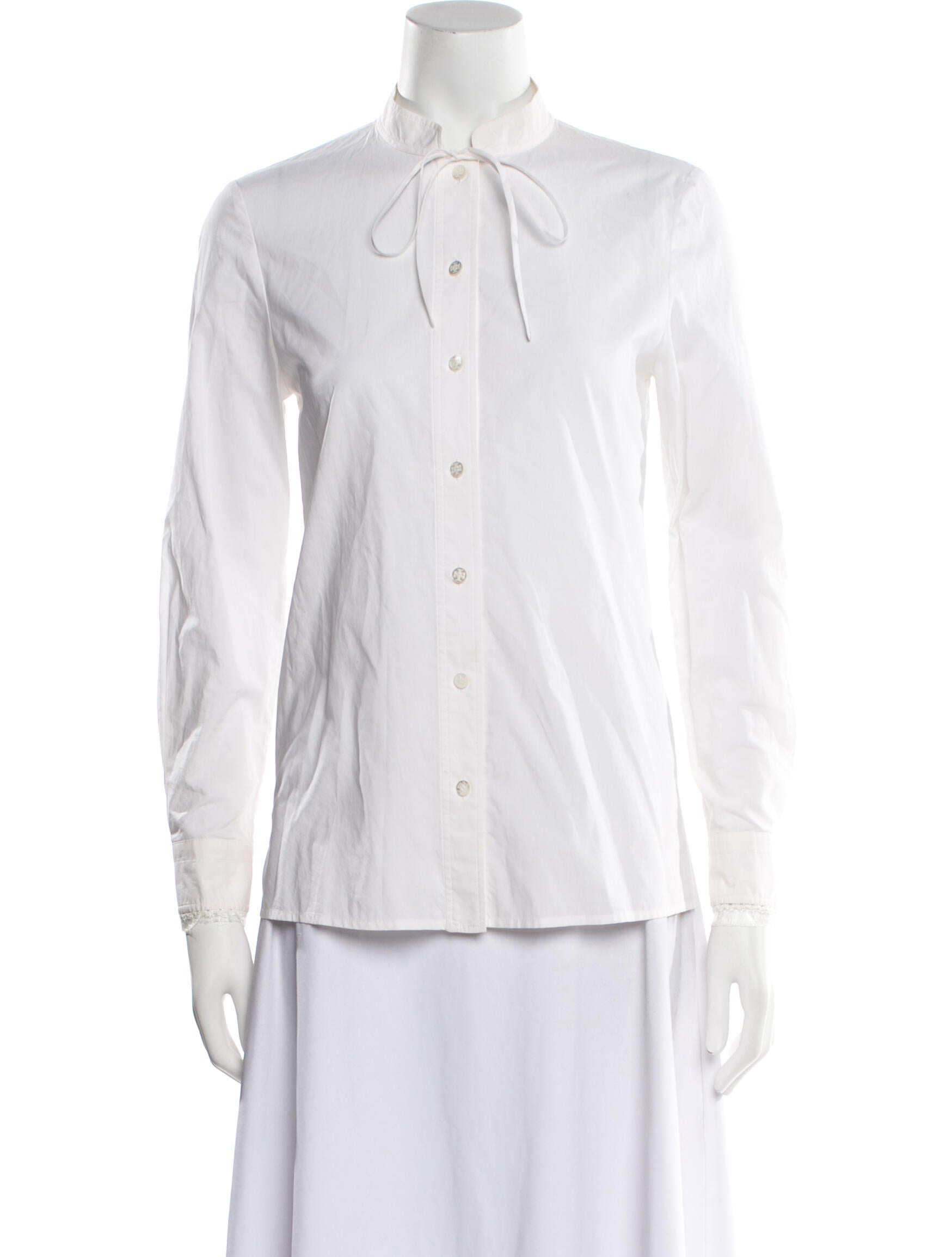 Tory Burch Long Sleeve Button-Up Top
