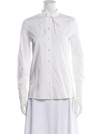 Tory Burch Long Sleeve Button-Up Top