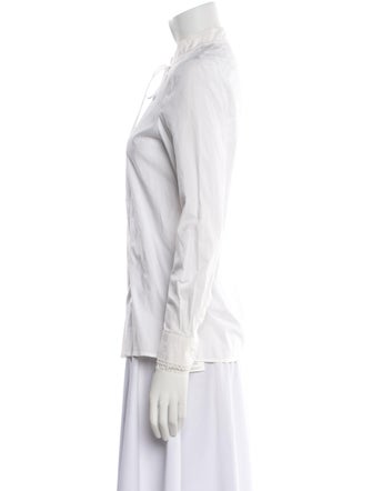 Tory Burch Long Sleeve Button-Up Top