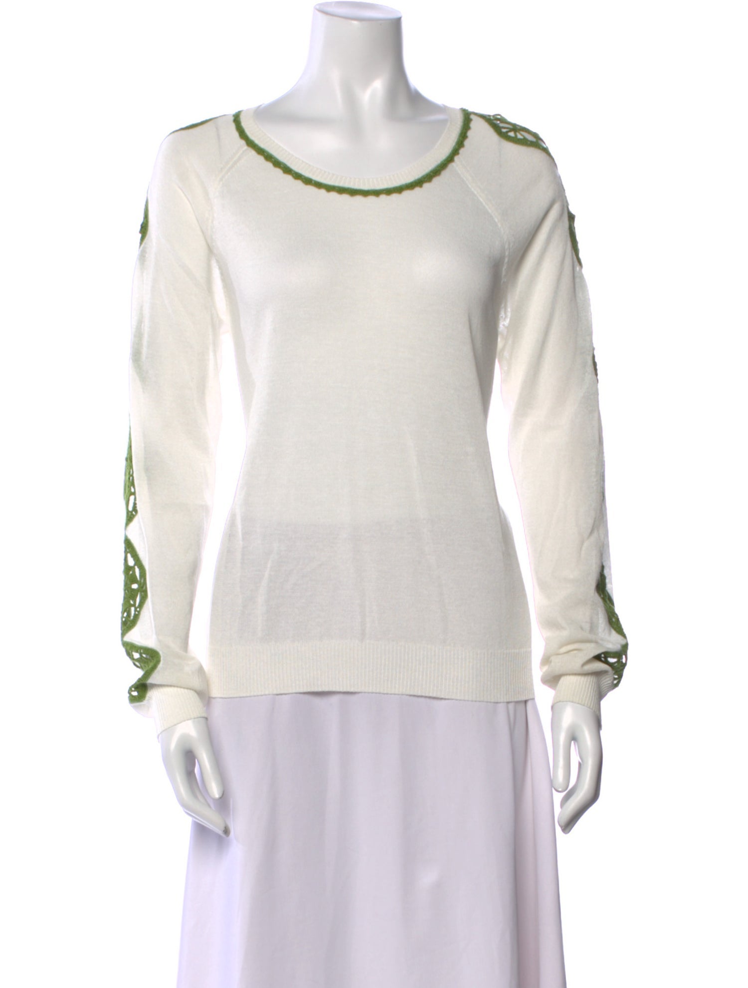 Tory Burch Scoop Neck Long Sleeve Sweatshirt