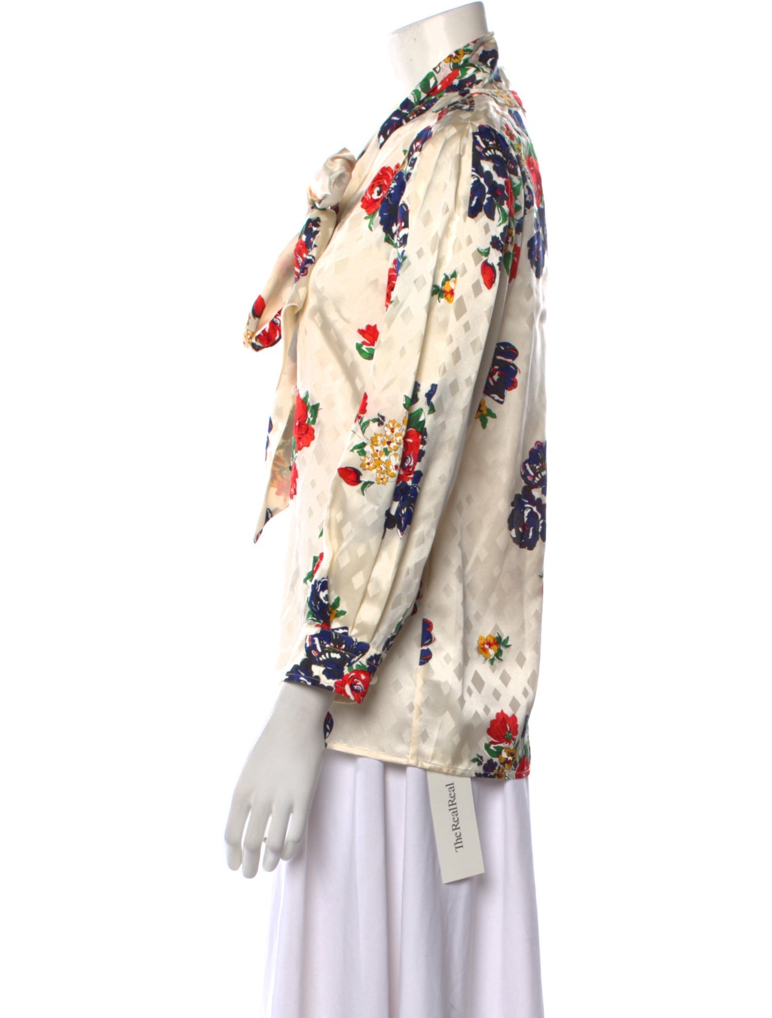 Tory Burch Silk Floral Print Button-Up Top