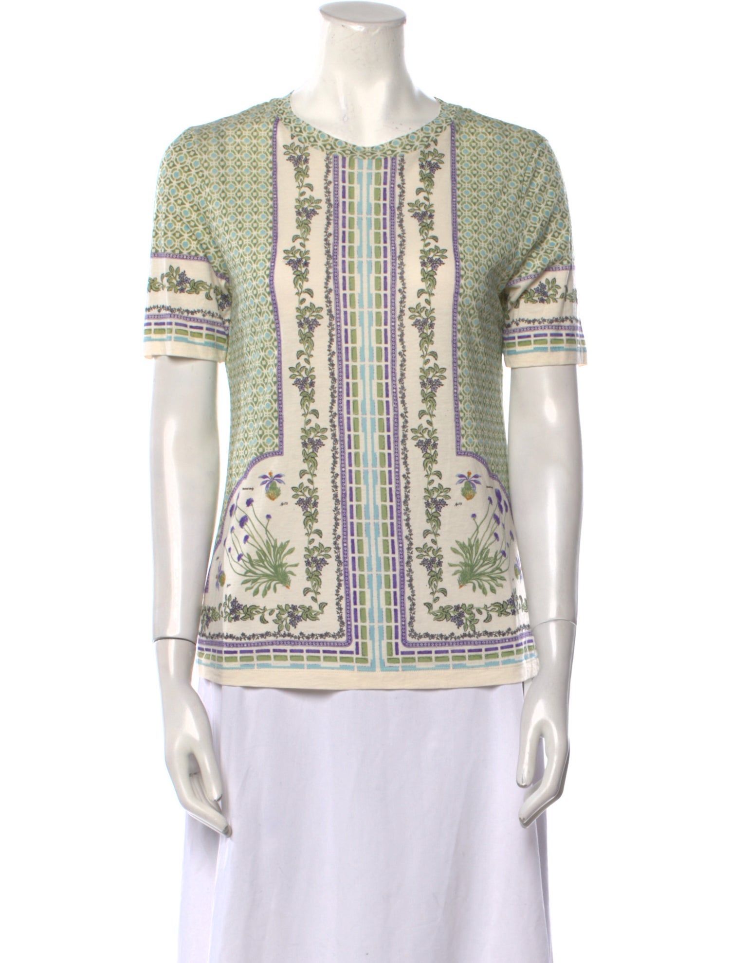 Tory Burch Printed Crew Neck T-Shirt