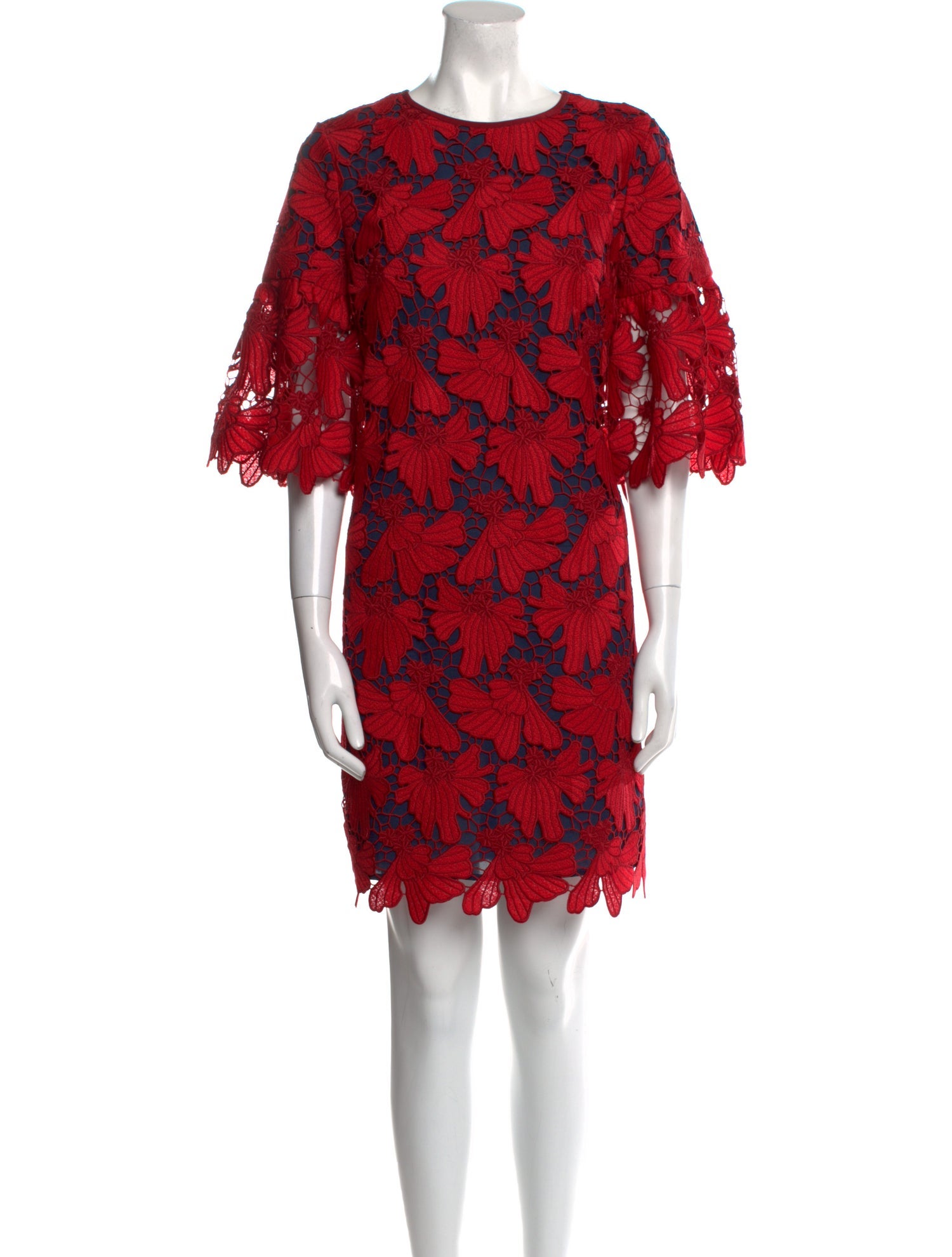 Tory Burch Lace Pattern Mini Dress