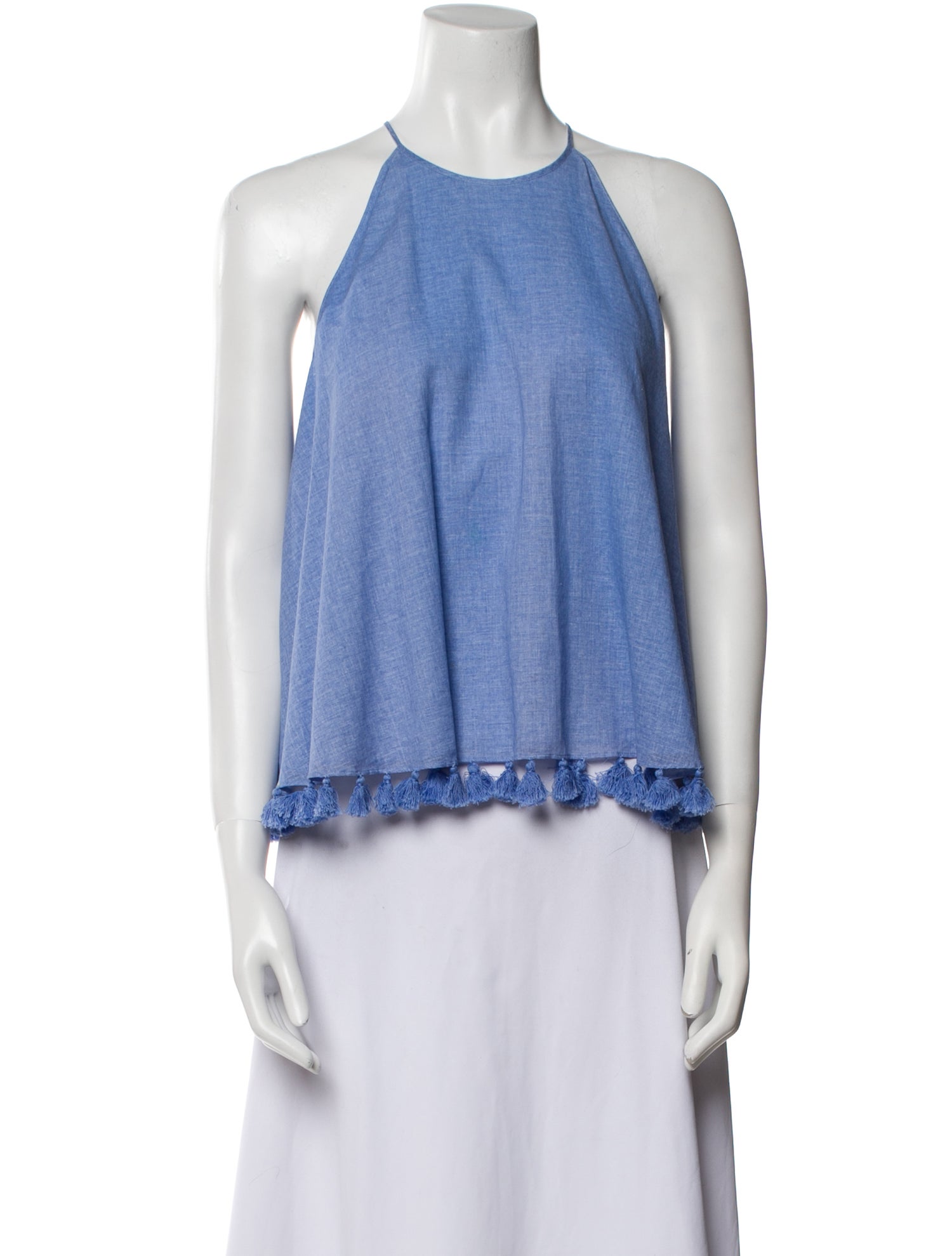 Tory Burch Halterneck Sleeveless Crop Top