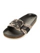 Tory Burch Leather Animal Print Slides