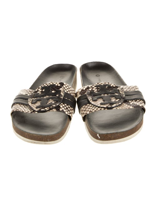 Tory Burch Leather Animal Print Slides