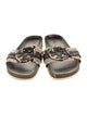 Tory Burch Leather Animal Print Slides