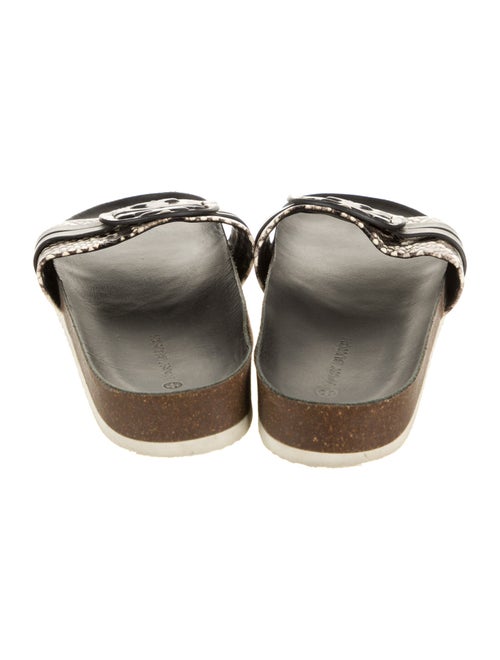 Tory Burch Leather Animal Print Slides