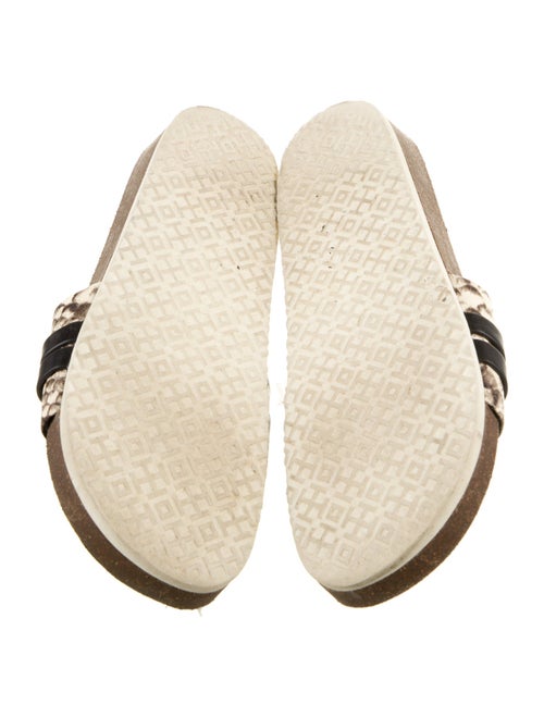 Tory Burch Leather Animal Print Slides