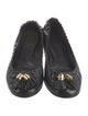 Tory Burch Leather Tassel Accents Ballet Flats